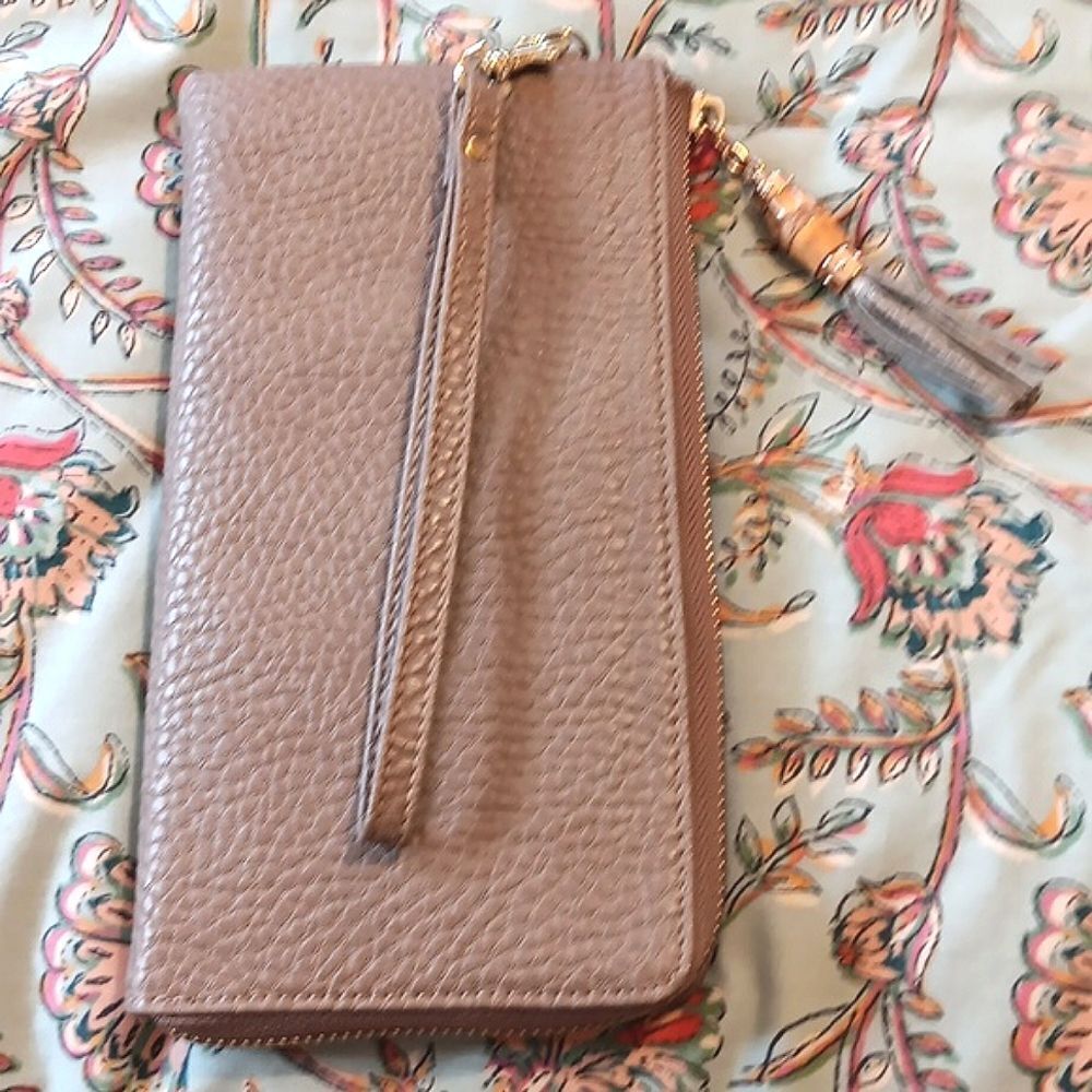 Toss Designs Pebbled Leather Clutch